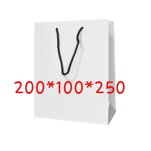 백색쇼핑백(흰색)(T4호)=100장 (끈색상 은색,검정 랜덤발송상품)200*100*250