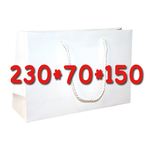 백색무광 쇼핑백(7호a)=100장 (끈색상 은색,검정 랜덤발송)230*70*150